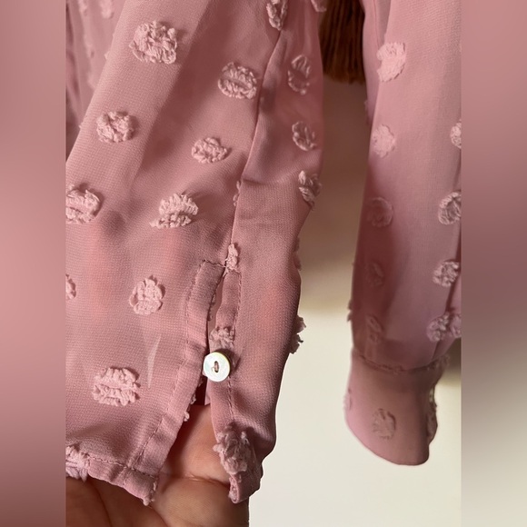 KUT from the Kloth Flowy Mauve Button Down Long Sleeve Blouse, Women’s Sz S - Picture 10 of 14